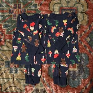 Hanna Andersson Heirloom Ornament Christmas Pajamas 2 pairs 2t
